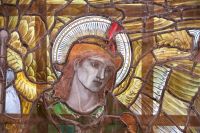 CU of the head of one of Burne Jones Angeli Ministrantes photo Finnbarr Webster