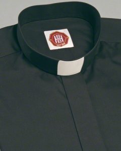 Black tunnel clerical shirt