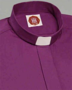 Bishop's purple tunnel clerical shirt